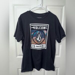 Volcom Black Tee with Logo